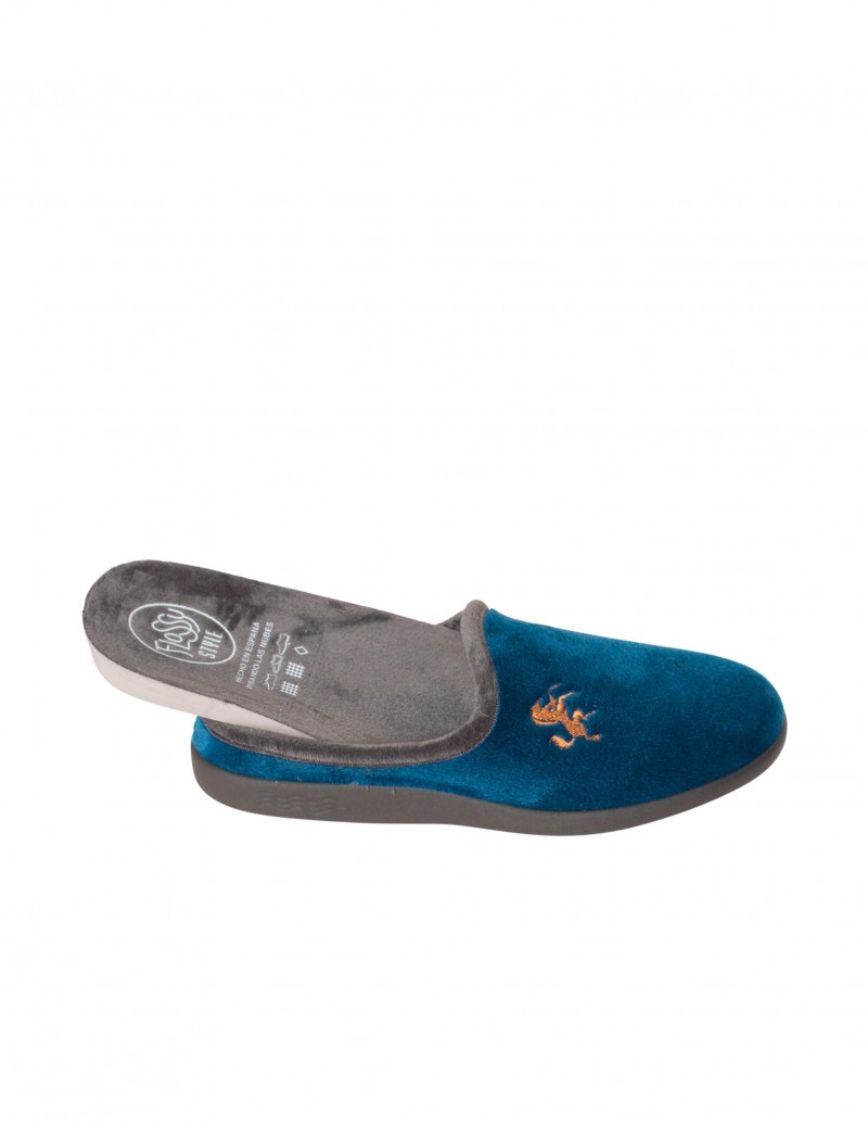 zapatillas casa abiertas bordado caballo