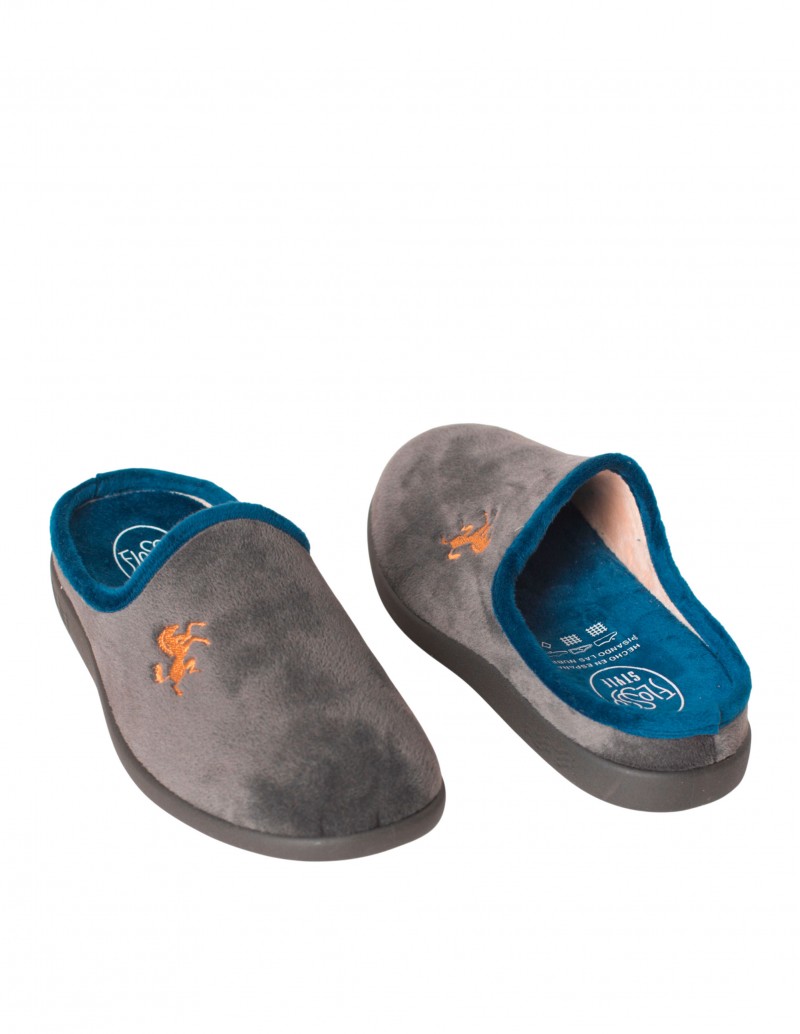 Zapatillas de Casa Abiertas con Caballo Bordado