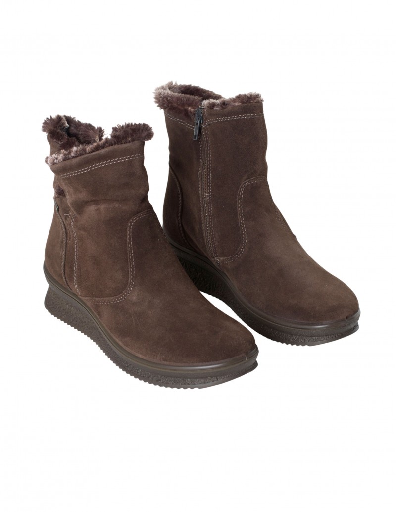 Botines Pelo Impermeables Marrón Oscuro para Mujer - Imac