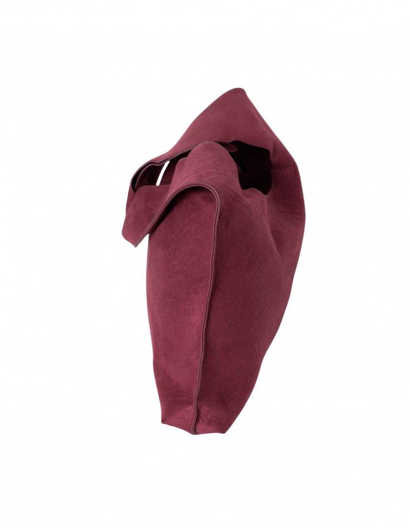 bolso media luna burdeos