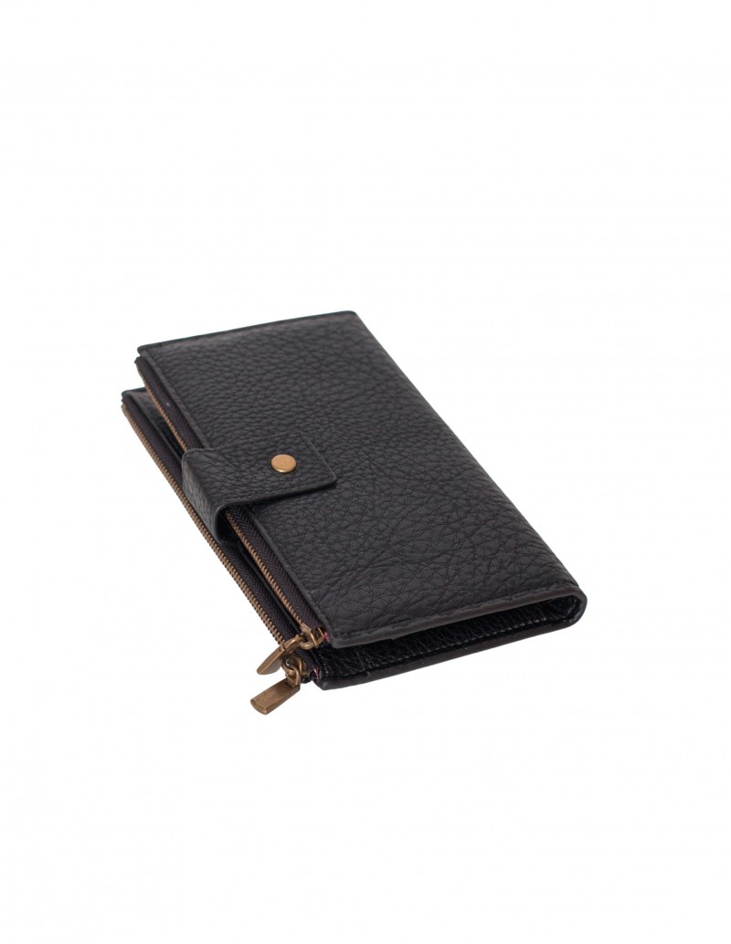 Cartera Billetera Grande Negra para Mujer - Pera Limonera