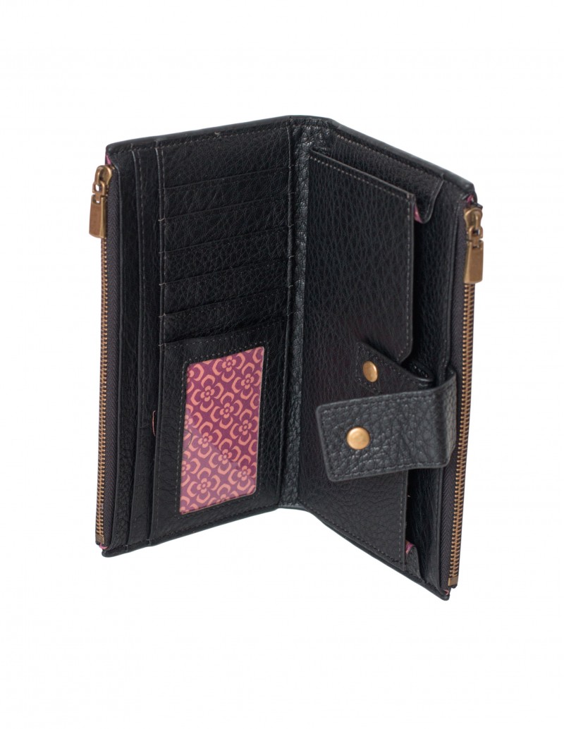 cartera billetera negra grande