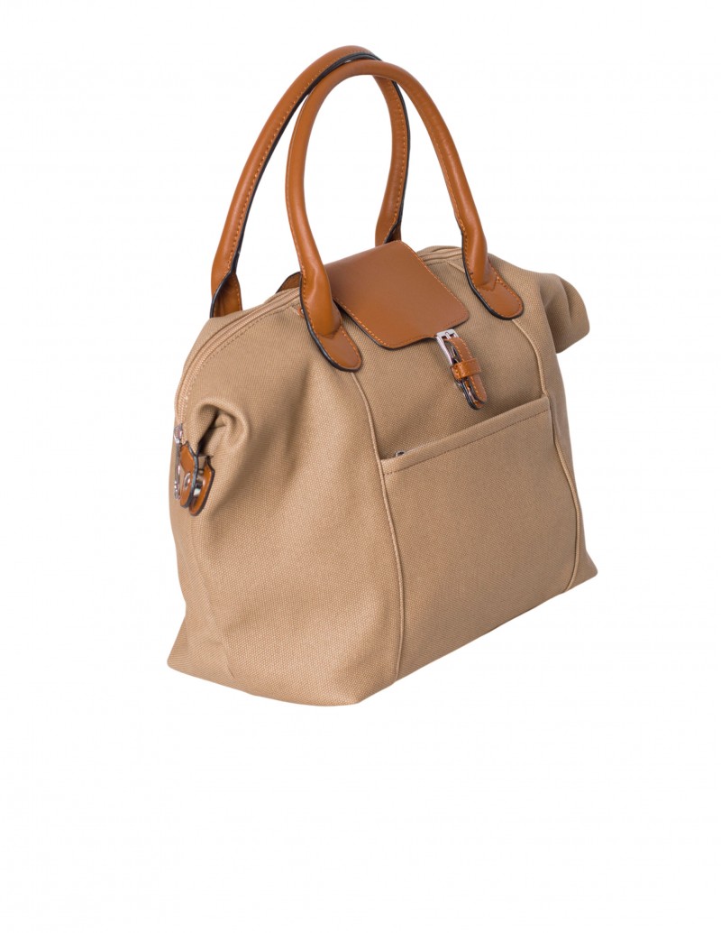 bolso shopper grande color beige