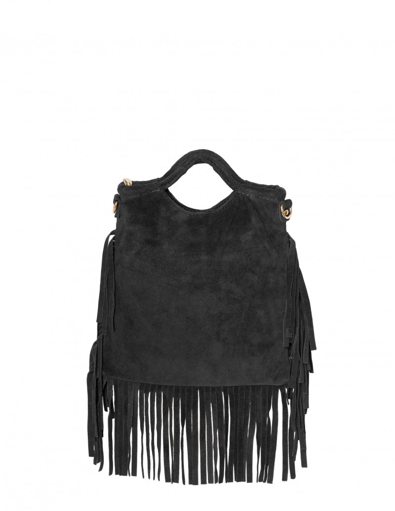 bolso de piel ante negra