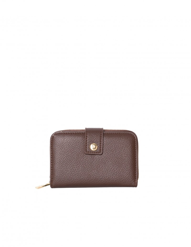 Cartera Billetera Marrón Broche