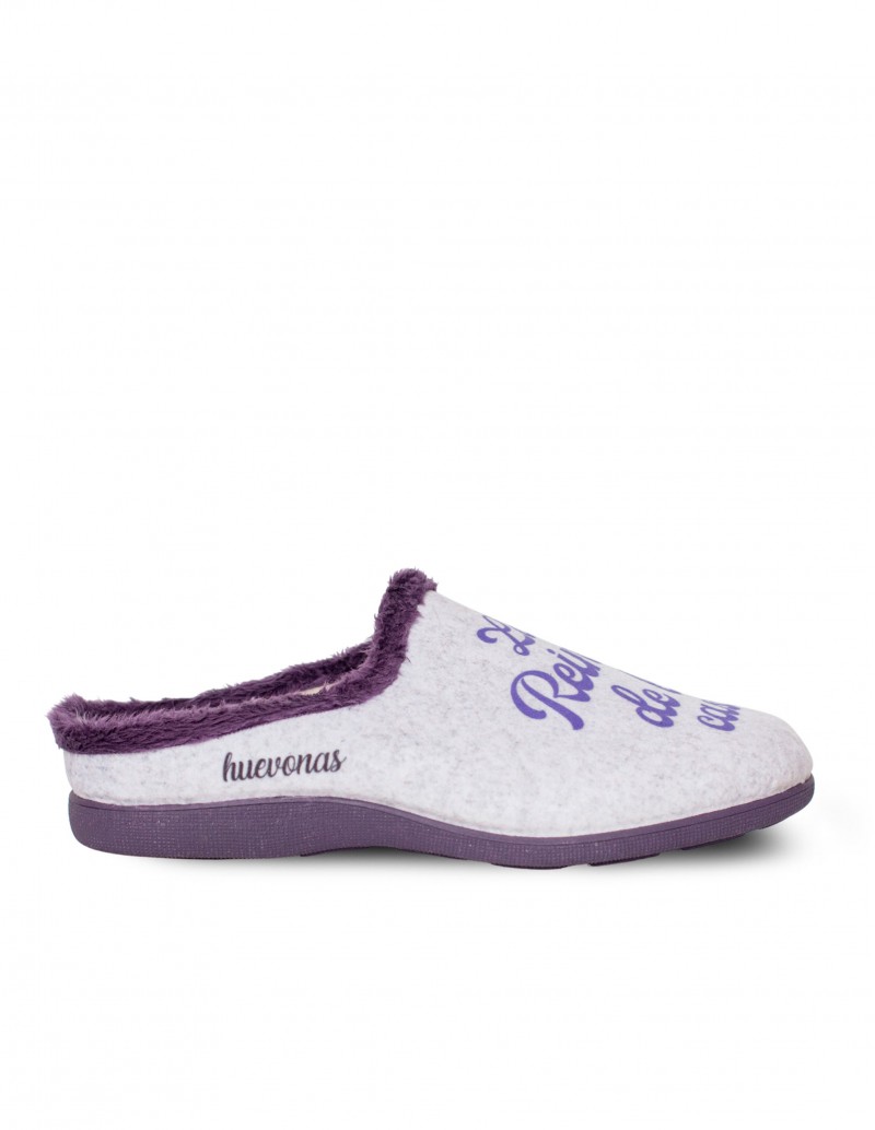 zapatillas de casa con frase para mujer