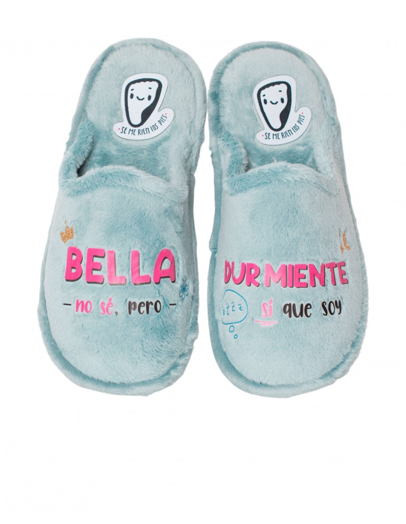 SE ME RÍEN LOS PIES Zapatilla Casa Bella Durmiente Celeste
