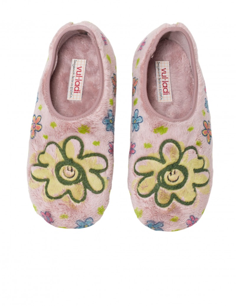 Zapatillas de Casa con dibujo de flores