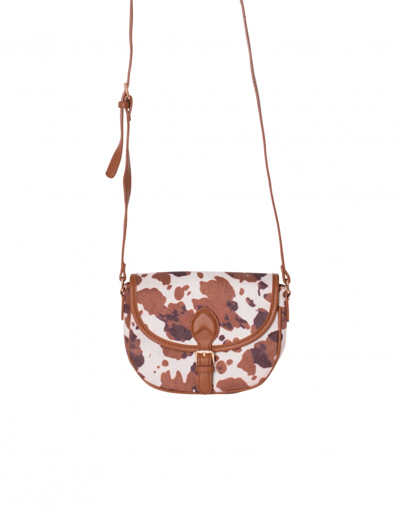 Bolso Bandolera Estampado Vaca