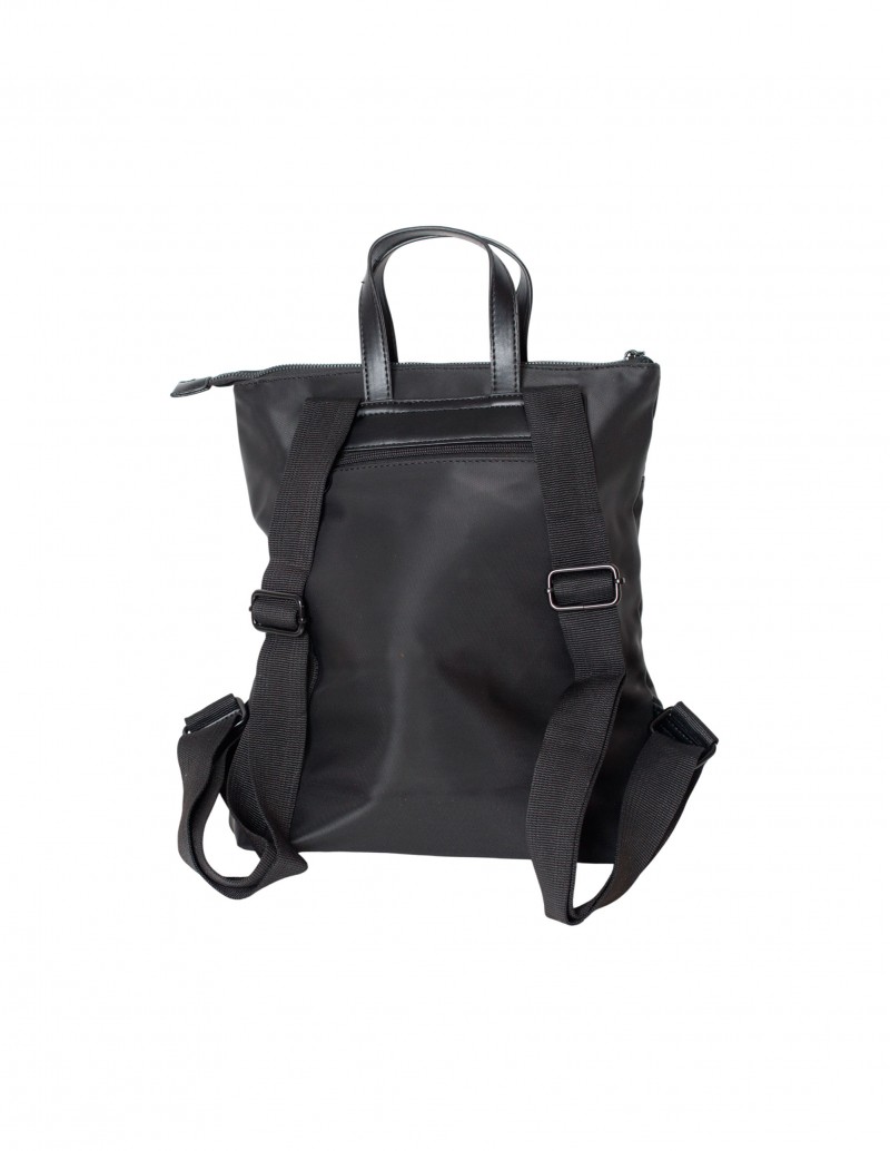 Mochila Lisa Negra Bolsillo 2