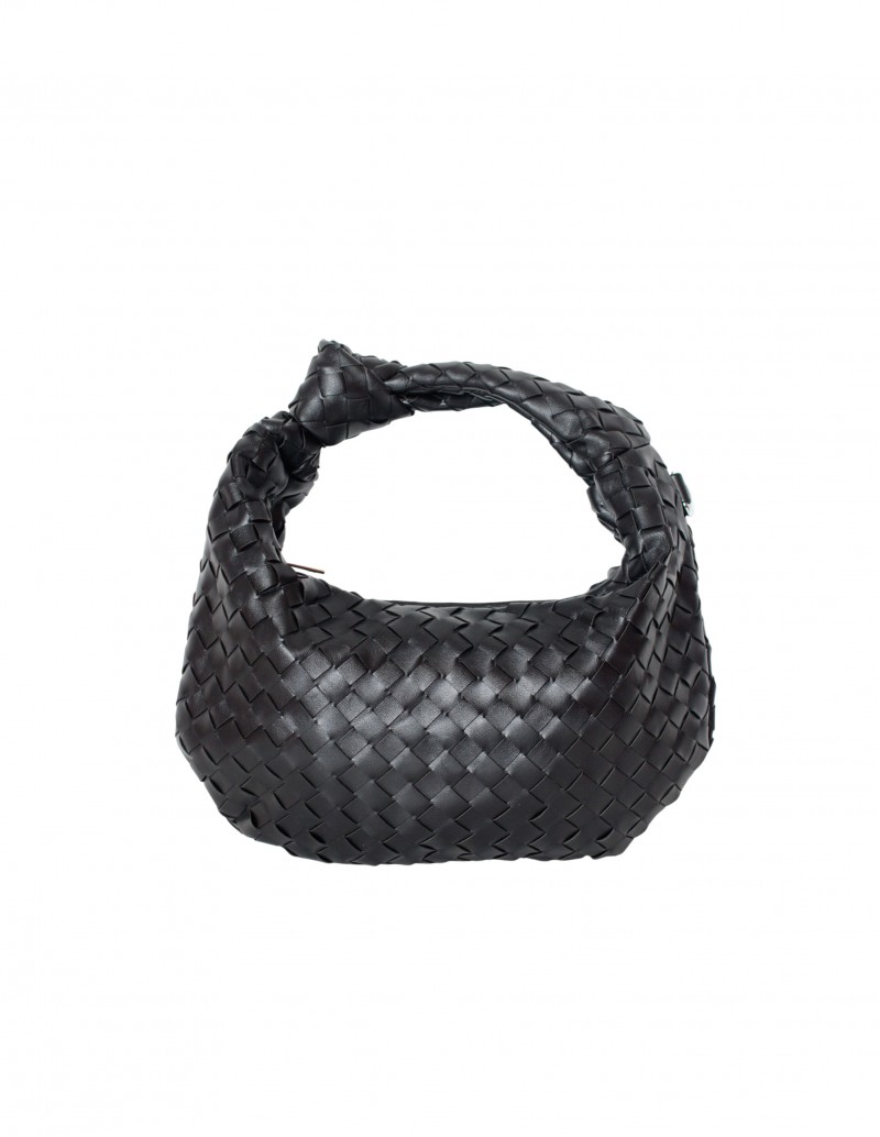 Bolso Trenzado Negro Nudo