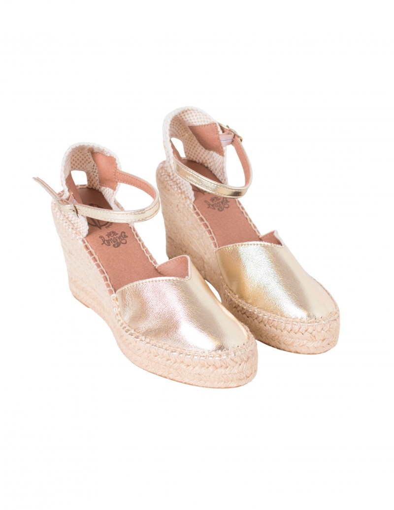 Alpargatas Cuña Oro Pera Limonera 2