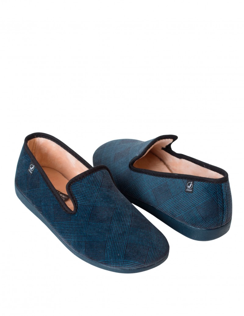 zapatilla de casa cuadros hombre