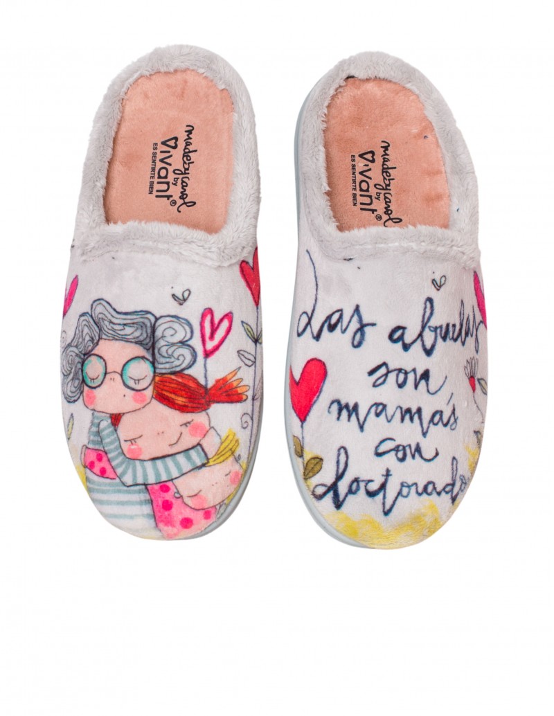 VIVANT Zapatilla Casa Abuelas Gris