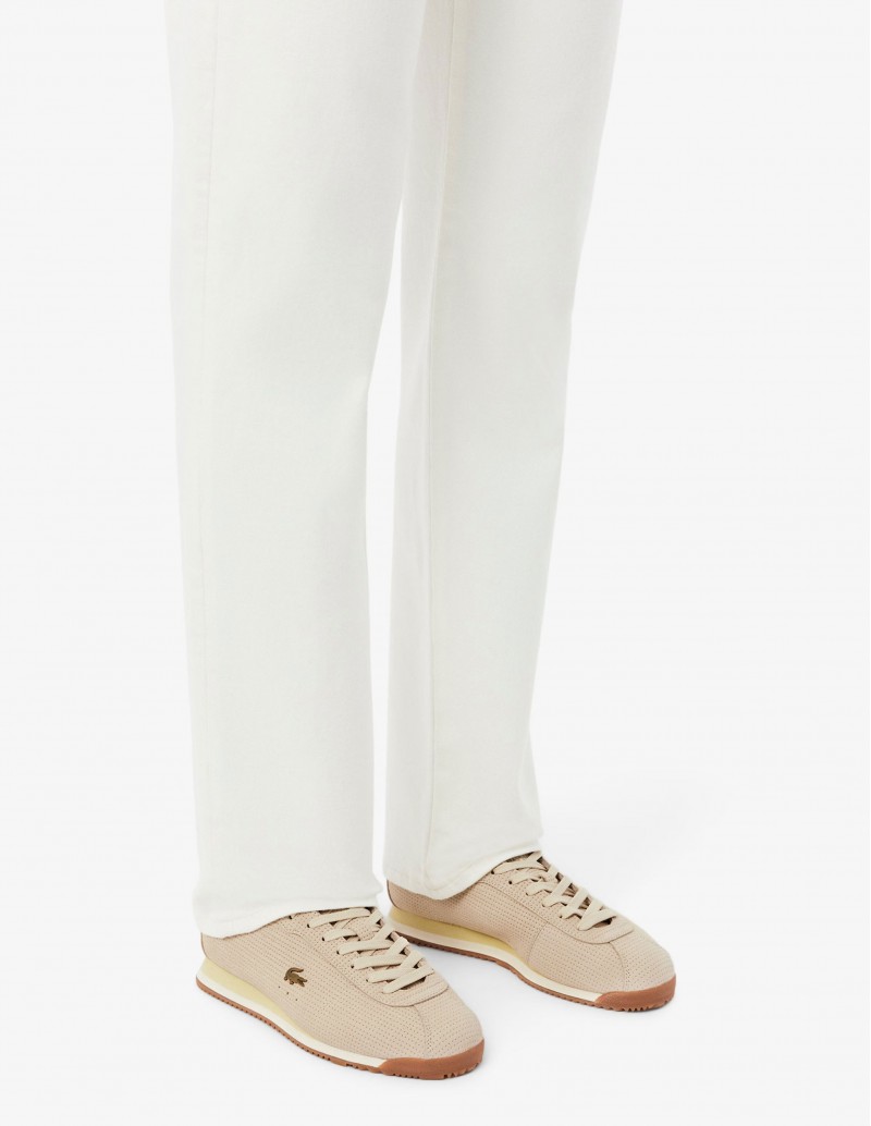 lacoste club low beige