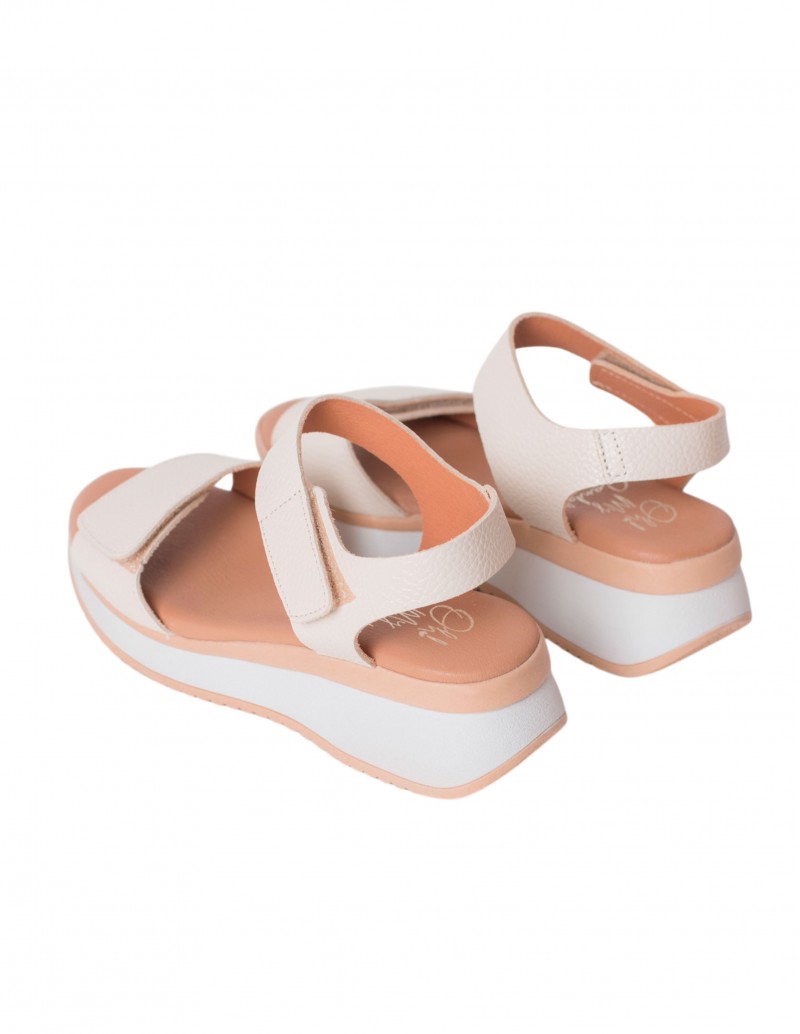 sandalias piel ancho