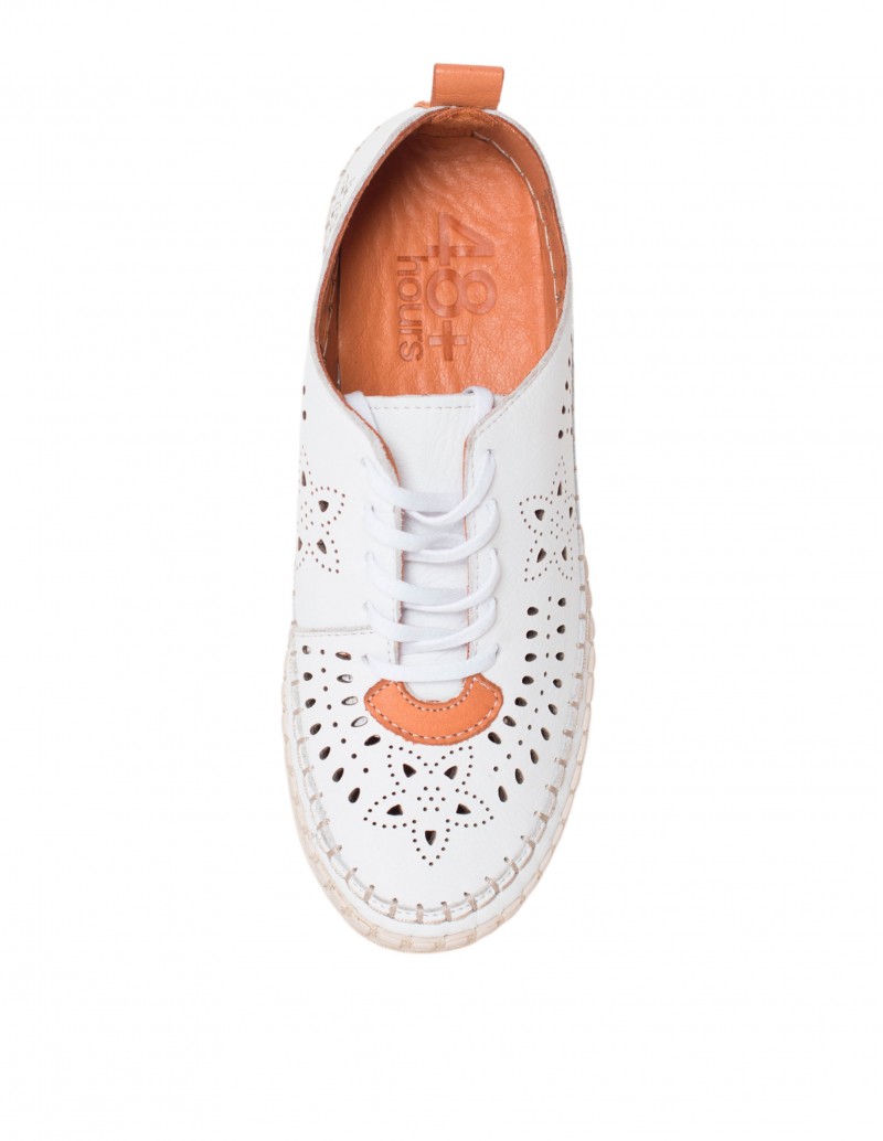 zapatos sport blancos piel
