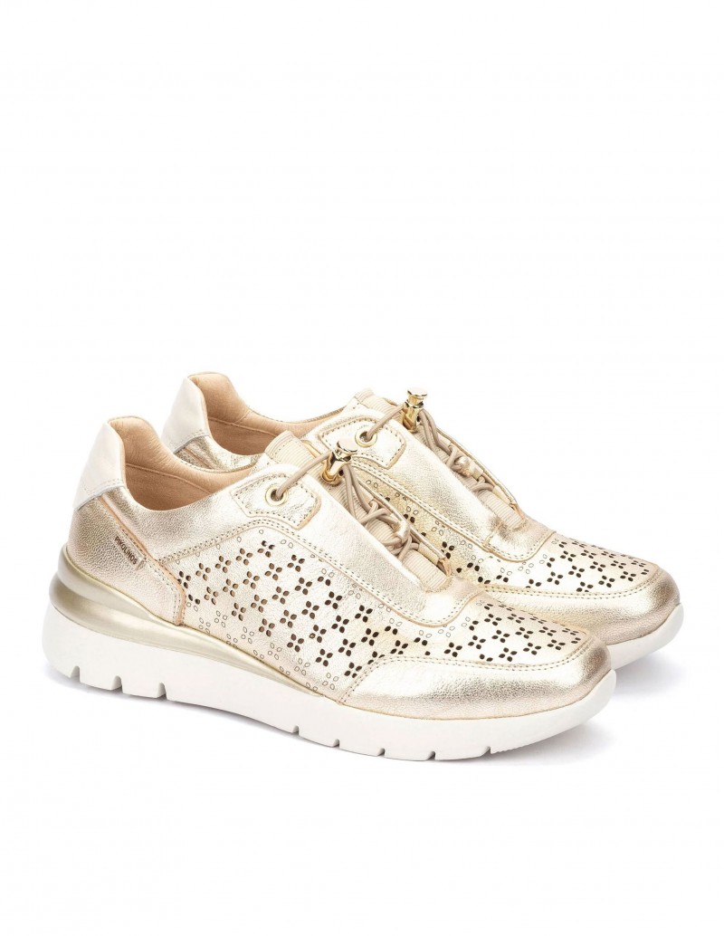 zapatillas verano doradas
