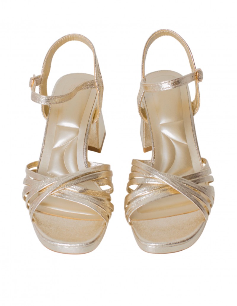 sandalias fiesta tacon ancho