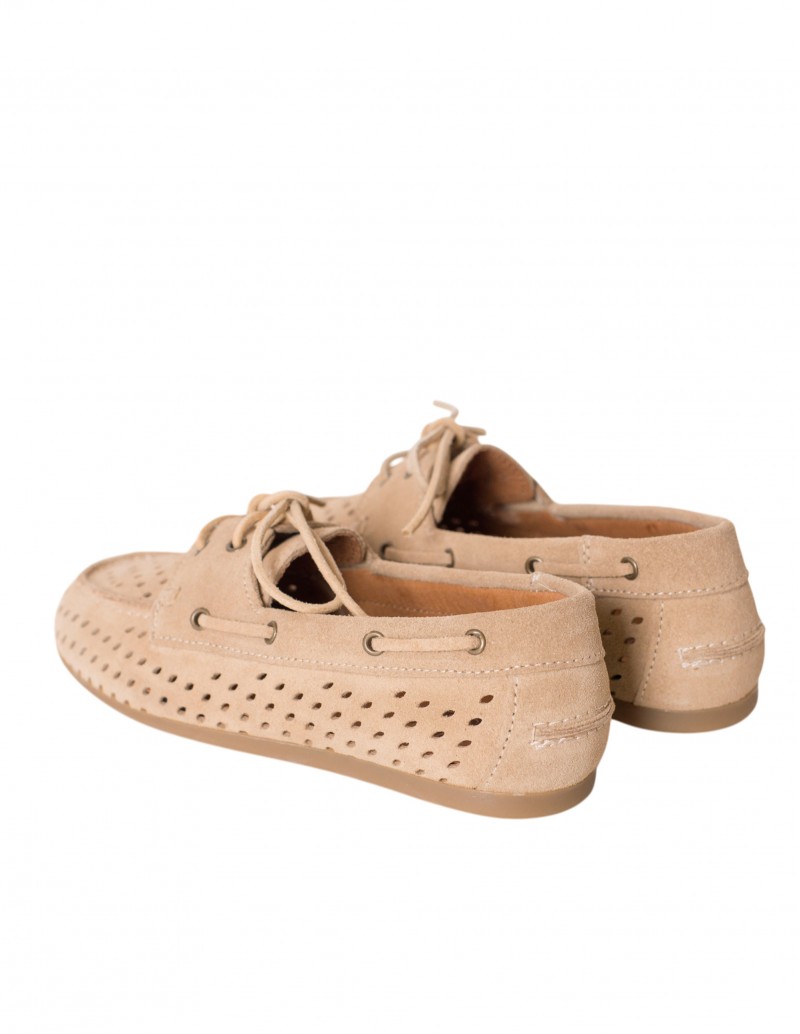 mocasines calados beige