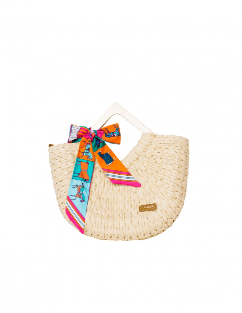 Bolso Capazo Rafia Pañuelo