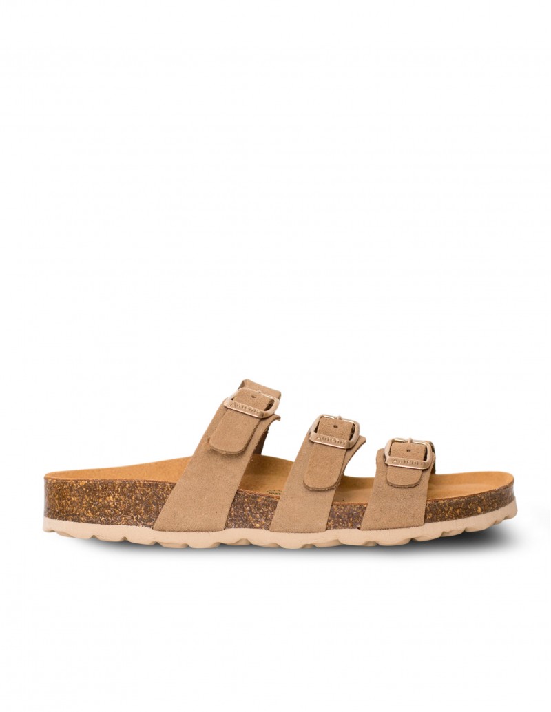 AUTENTI Sandalia Bio Tres Tiras Taupe