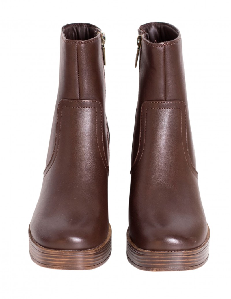 botines tacón mujer marrones