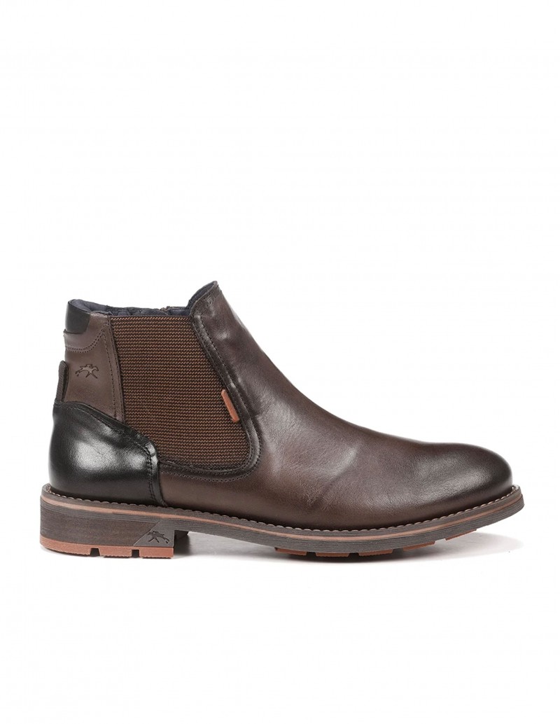 FLUCHOS Botín Chelsea Terry Marrón Oscuro