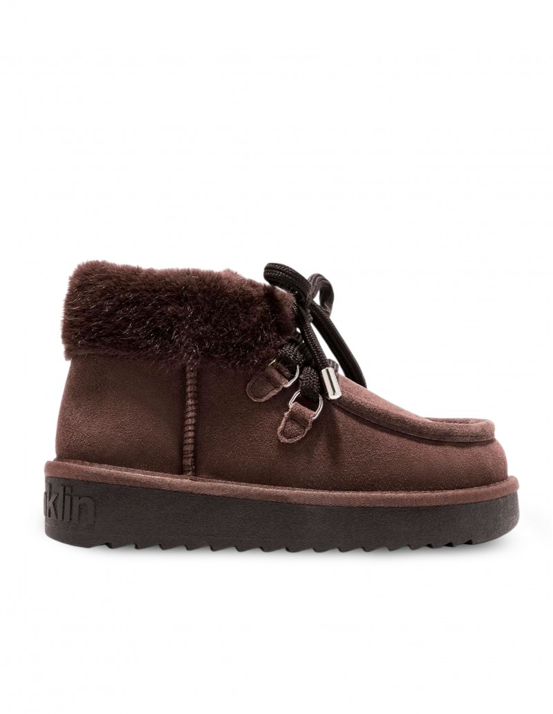 D. FRANKLIN Bota Nordic Mid Fur Marrón Chocolate