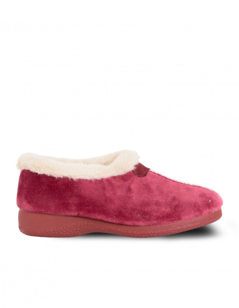 pantuflas mujer burdeos