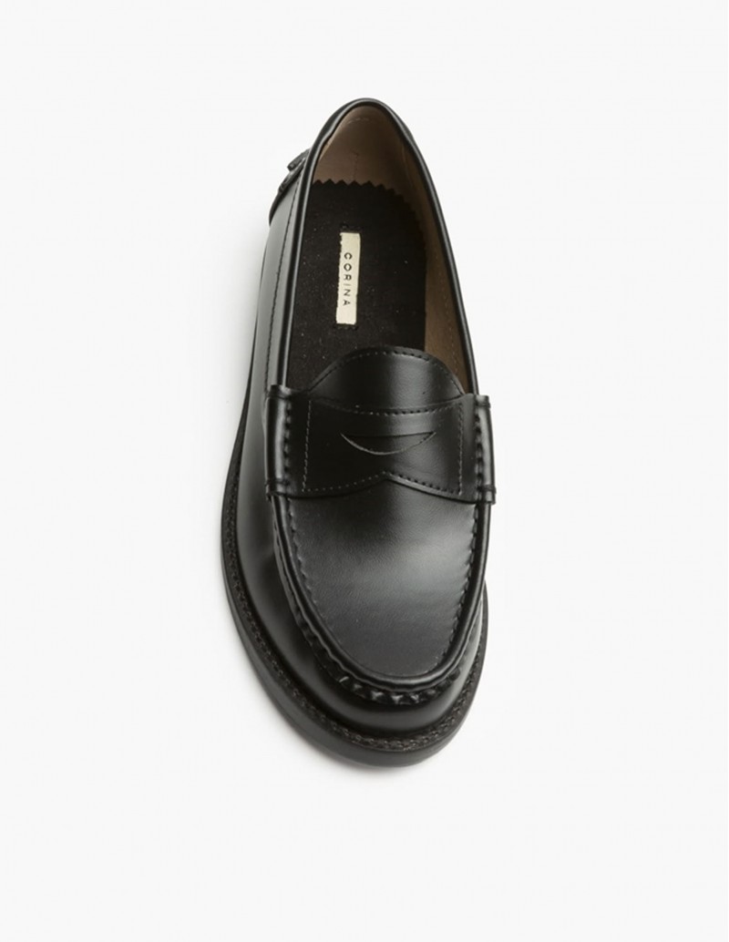 mocasín negro mujer