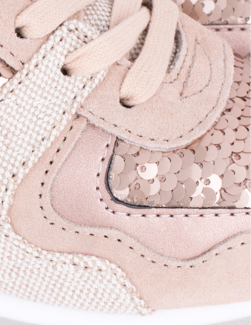 sneakers rosa lentejuelas cobre