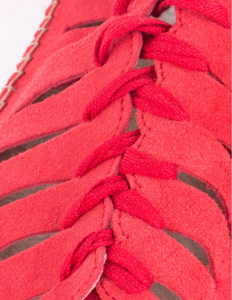 alpargatas sandalias lace up rojas