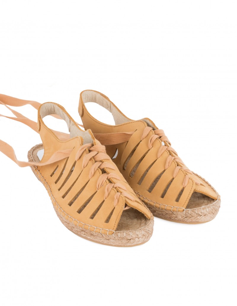 sandalias esparto mostaza mujer 2