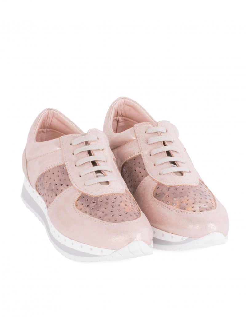 Deportiva Combinada Metalizada Blanco Mujer | Zapatillas Deportivas INSIDE  — \u200eCNRI