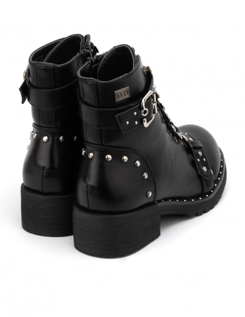 Hebillas Botas Moteras Mujer Tachuelas Botas Negras Mujer Botas