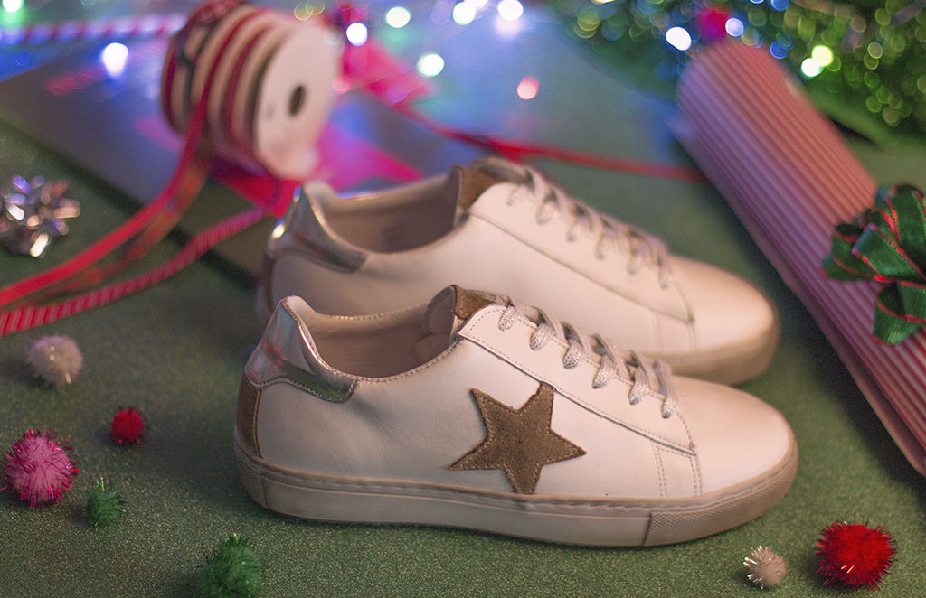 zapatillas estrella piel blancas