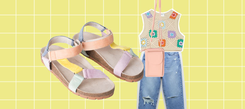 look con porta móvil pastel
