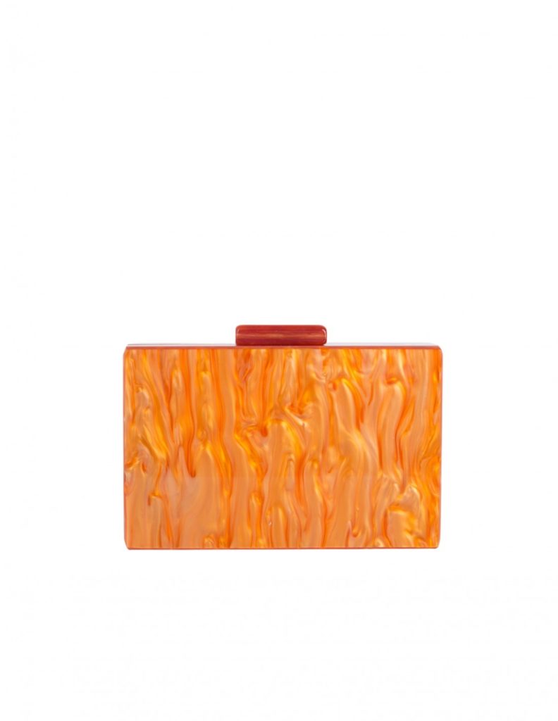 bolso clutch naranja