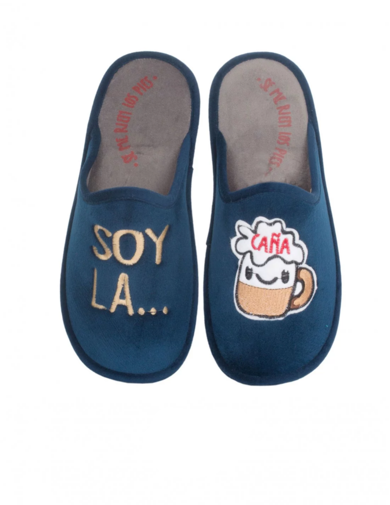 zapatillas casa hombre con mensaje
