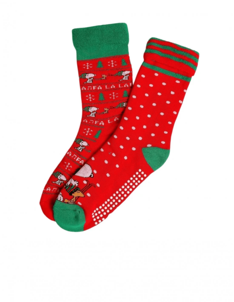 calcetines navideños snoopy mujer