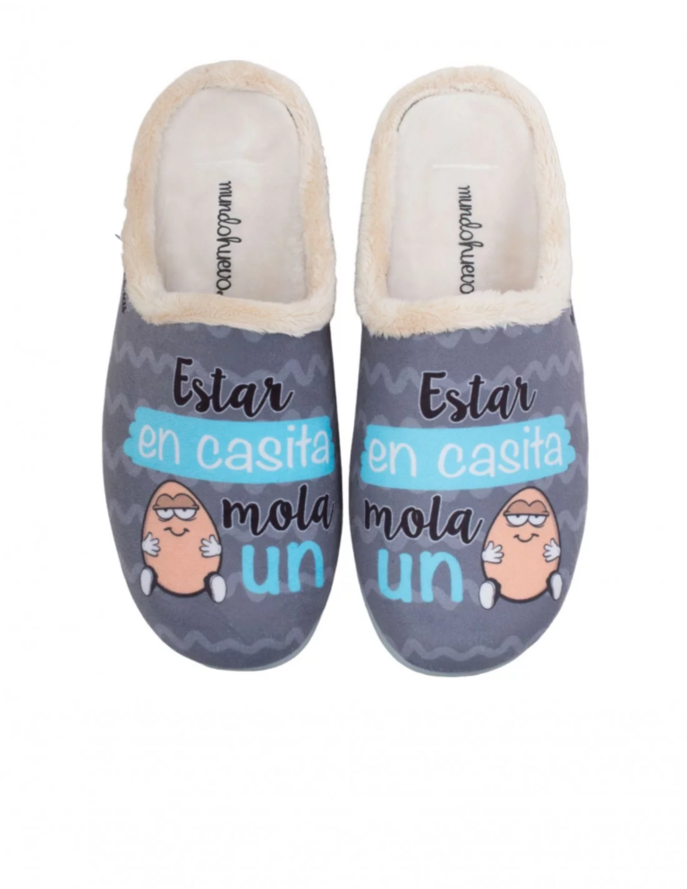 zapatillas casa mensaje divertido